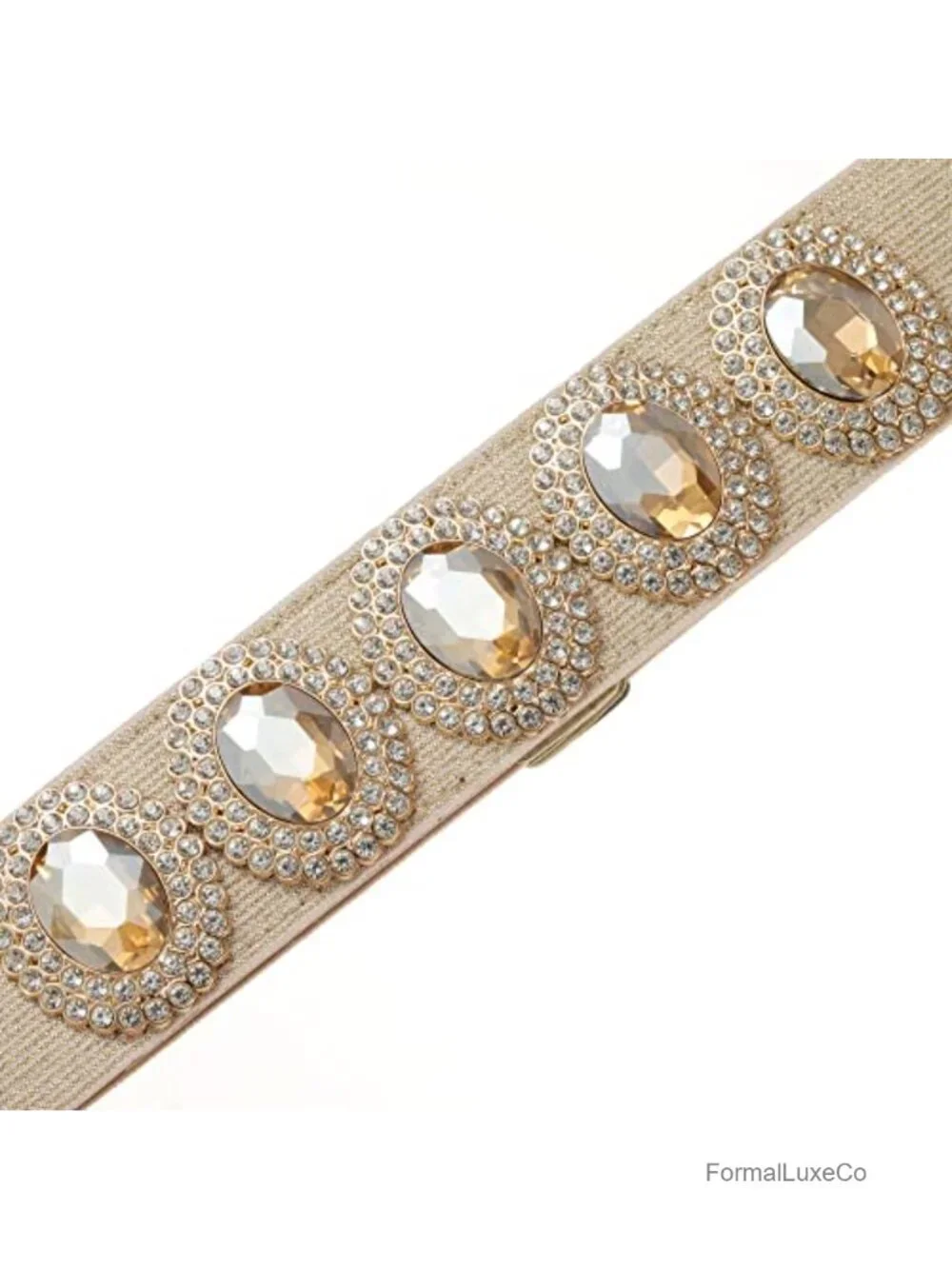 Vintage Rhinestone Stretchy Wide Waist Cinch Belt